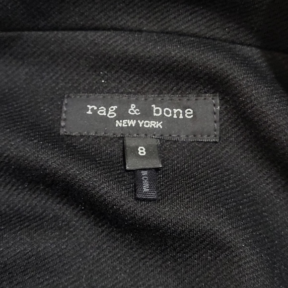 $598 Unworn Rag & Bone Slade Crepe Fabric Blazer in Black - Picture 6 of 8